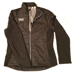 Puma lightweight puffer zip up jacket black. Large